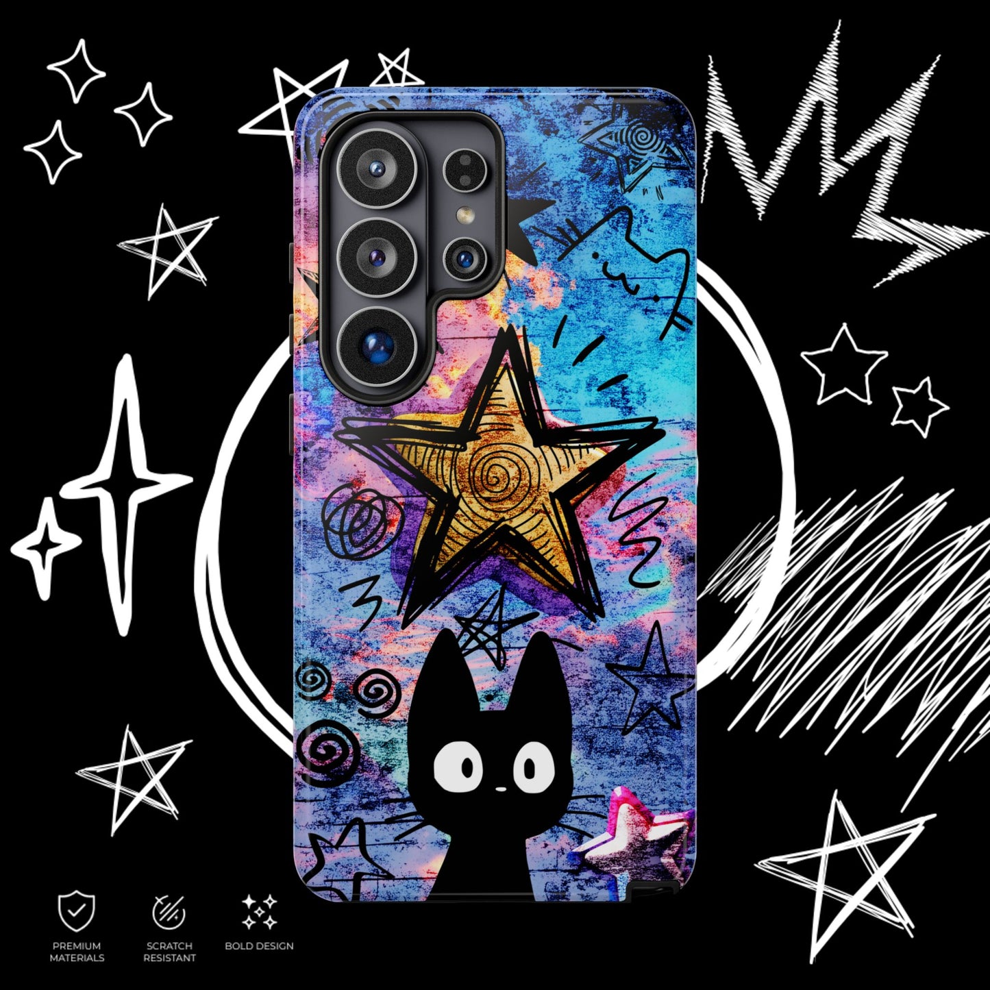 Black Cat Phone Case | Cute & Edgy Cover