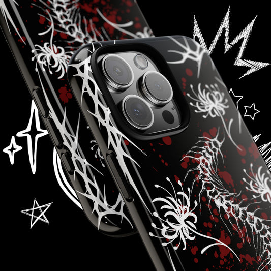 Gothic Centipede Tough Phone Case – Dark Spider Lily Design
