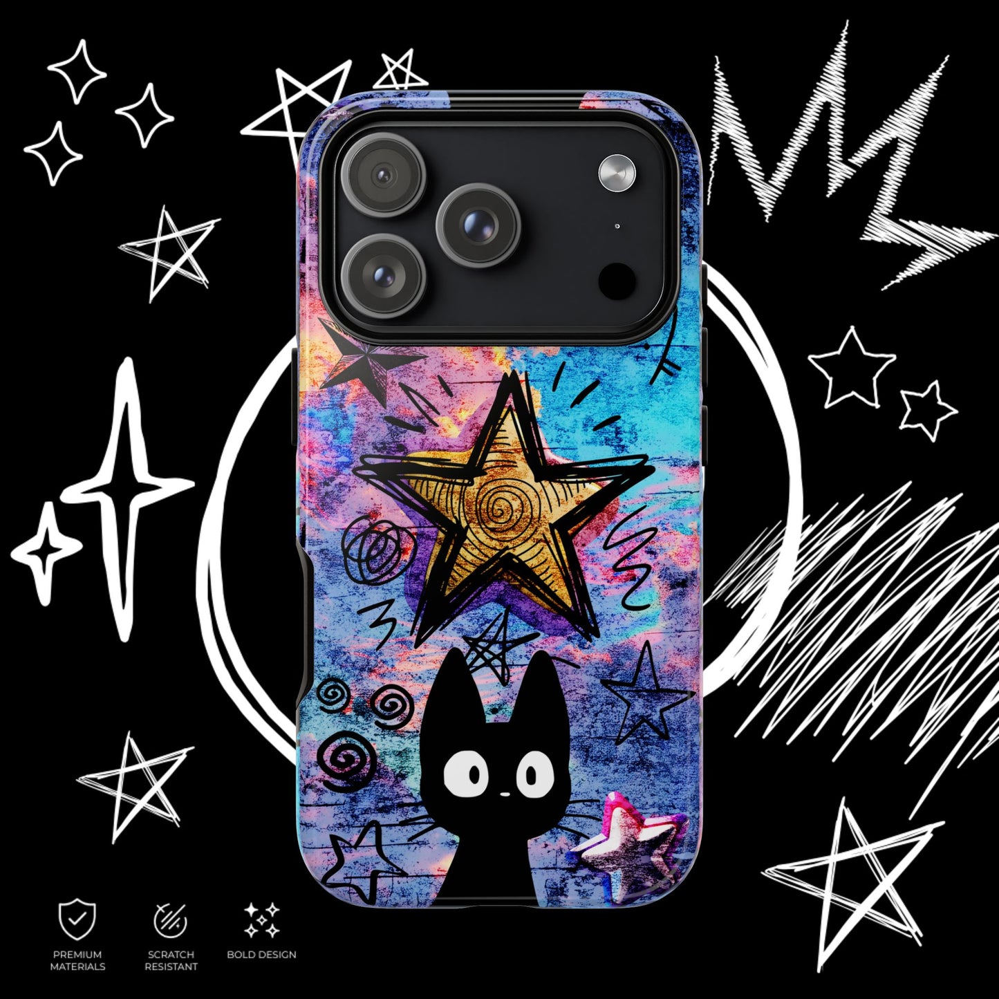 Black Cat Phone Case | Cute & Edgy Cover