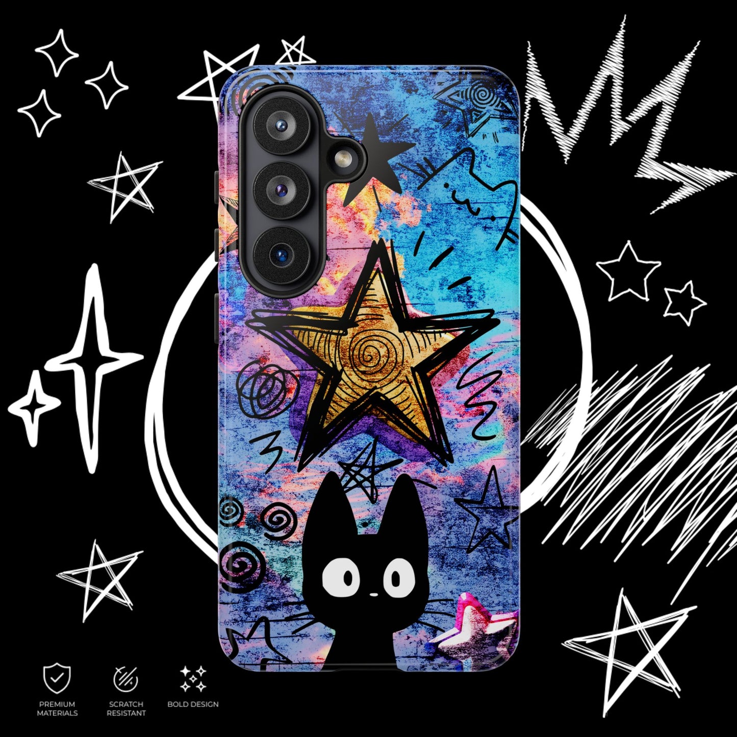 Black Cat Phone Case | Cute & Edgy Cover